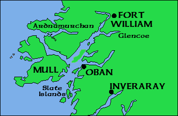 Oban Area Map